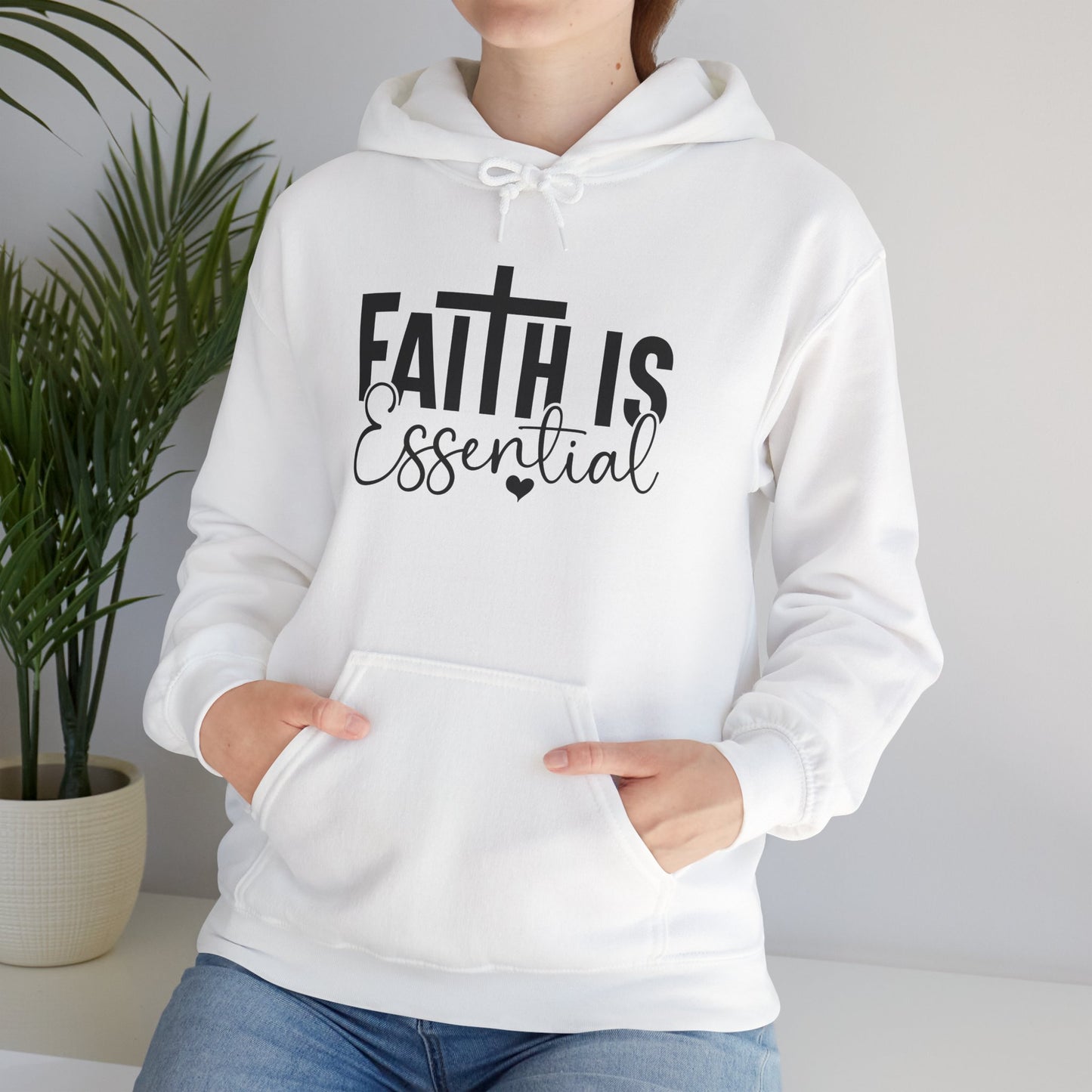 Faith Is Essential Hoodie – Inspirational Christian Pullover