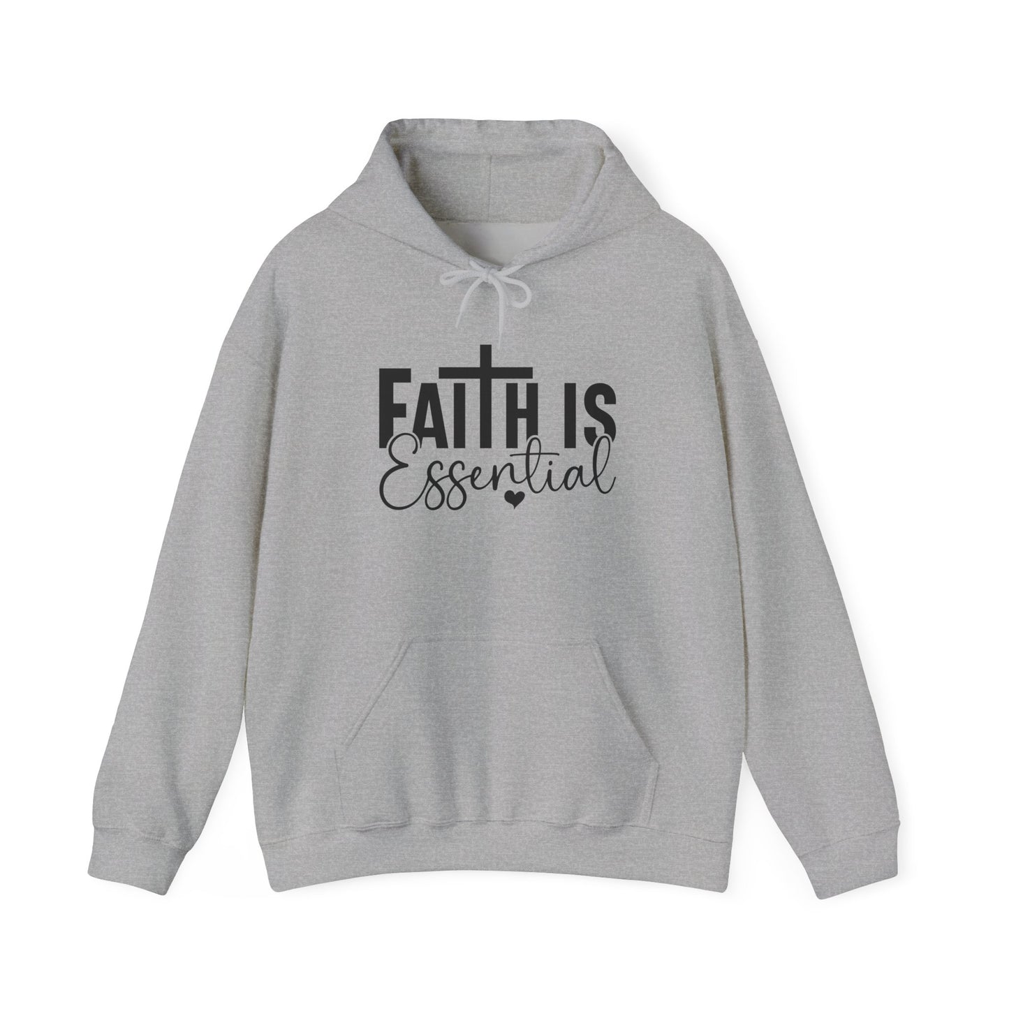 Faith Is Essential Hoodie – Inspirational Christian Pullover