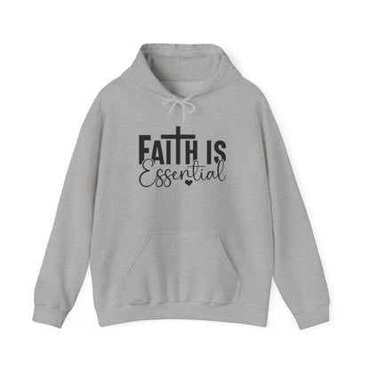 Faith Is Essential Hoodie – Inspirational Christian Pullover