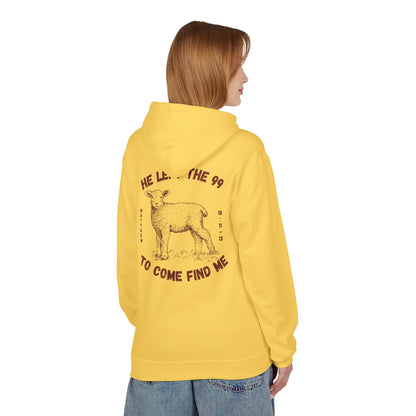 Shepherd & Lamb Hoodie — "He Left the 99 to Come Find Me" Christian Faith Pullover