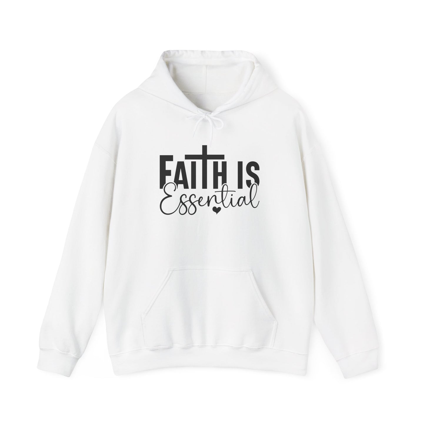 Faith Is Essential Hoodie – Inspirational Christian Pullover