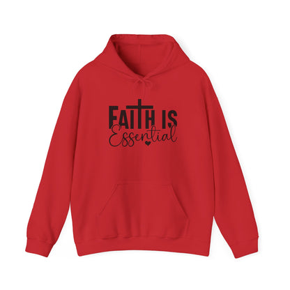 Faith Is Essential Hoodie – Inspirational Christian Pullover